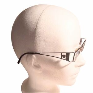 Vintage Rare Versace Medusa Eyeglasses Frames wire Dark Burgundy Purple